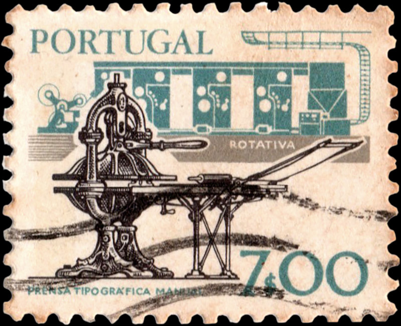 Imprensa Tipográfica Manual. Rotativa