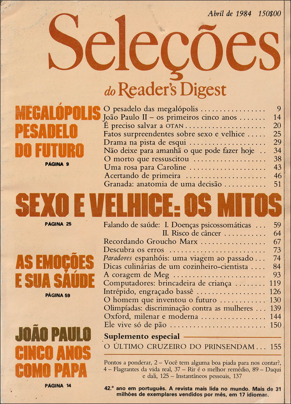 Seleções do Readers Digest Abril 1984